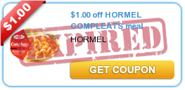 .98cents for  HORMEL COMPLEATS meal