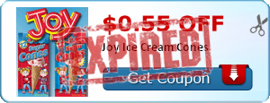 .45cents for Joy Ice Cream Cones at CVS (week 8/11)