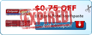 .25cents Money Maker on Colgate Total Toothpaste 