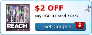 FREE Reach Toothbrushes 2pk(7.28)