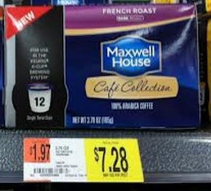$6.28 for MAXWELL HOUSE Single Serve Cups