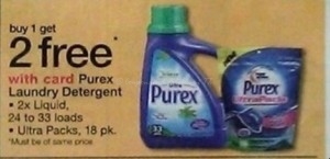 .60cents for Purex Laundry Packages 